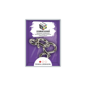 Головоломка металлическая "Петельки" 2*5см