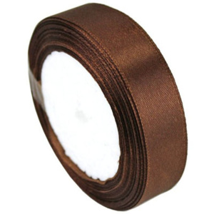 Лента упаковочная 12мм*23м, атлас, шоколад