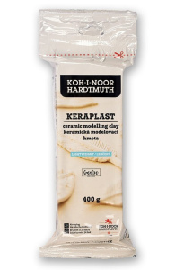 Глина для лепки KERAPLAST, белая ЛЁГКАЯ 400гр.