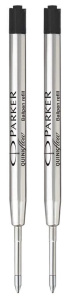 Parker Стержень для шарик. ручек QuinkFlow Z08 BP черный, 0,8мм блистер 2шт.