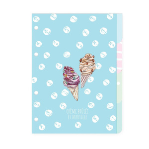 Разделители для тетрадей на кольцах А5 4л. Альт "Мороженое"