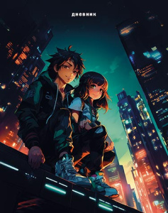 Дневник универсальн. обл. 7БЦ "Аниме. Ночной город" глянц.лам., 40л.