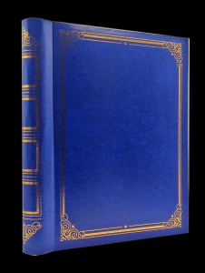 Фотоальбом магнитный 20л  23*28см спир. Classique. Синий