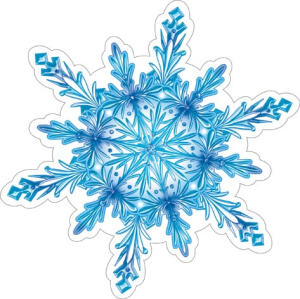 Украшение на скотче 18*18см "Снежинка"