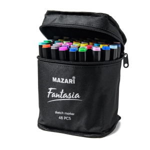 Набор маркеров для скетчинга  48цв. FANTASIA. двусторон., 3,0-6,2мм, текст. чехол