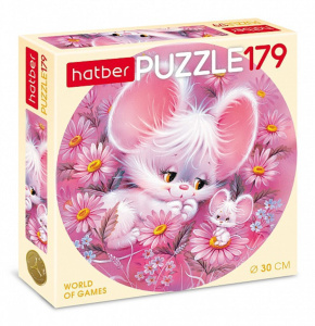 Пазлы  179 элементов  d300мм.  "Пушистики"