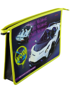 Папка д/тетрад. А4 (336*244*10) молния сверху, пластик+картон "Спорт и граффити"