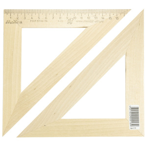 Угольник деревянный 45*180мм со штрих-кодом