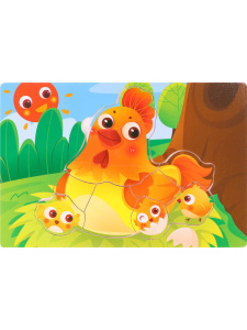 Пазл-рамка деревянная  22*15см "Птички"