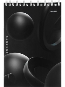 Блокнот А5  80л гребень "Геометрия черного" клетка