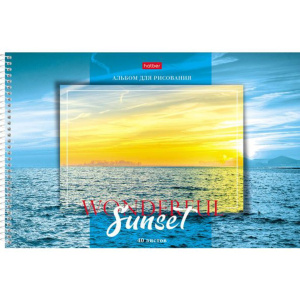 Альбом А4 40л  гребень "Прекрасный закат"  пл. 100 гр/м, перфорация