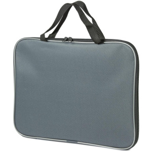 Папка А4 тканевая, с ручками на молнии,    Серая