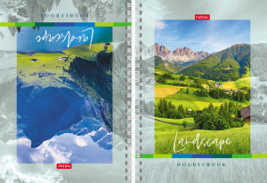 Блокнот А5 7БЦ гребень  80л "Горные долины" кл., ПЕРЕВЕРТЫШ