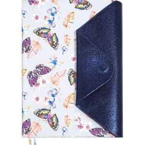 Ежедневник недат. А5 deVENTE Claudia 320стр., голубой,  тв.обл.,кожзам., ляссе, 70гр/м2