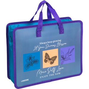 Папка А4 (335*260*100) с ручками, молния, пластик" Fashion"