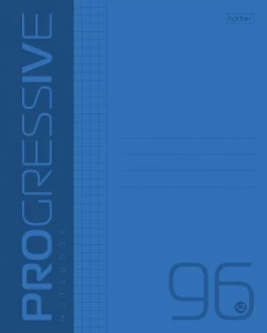 Тетрадь А5  96л кл. Hatber  пласт. обл. "PROGRESSIVE. Синяя"