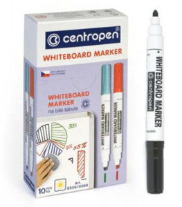 Маркер Centropen для белой доски 2,5мм черный