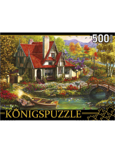 Пазлы   500 элемента  175*130мм. "Красивый домик у пруда"