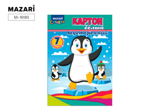 Картон белый А4  7л. мелов., двустор., пл. 240 гр/м2, в папке