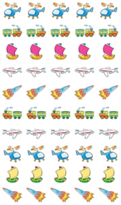 Набор наклеек поощрительных "Оценки", Транспорт