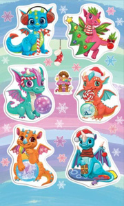 Наклейки новогодние "Символ года" 15*9см