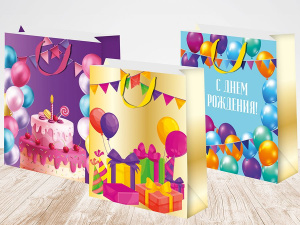 Пакет подар. бумажн. 26*32*13 см, 210гр/м Детский