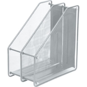 Накопитель д\бумаг верт. 2 отд. deVENTE 15*28*35см металл, серый