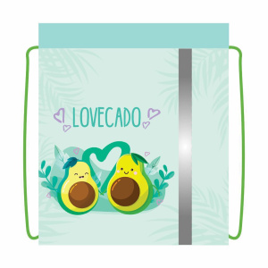 Мешок для обуви 1 отд, 460*360, светоотр. "Lovecado" сетка д/вентиляции