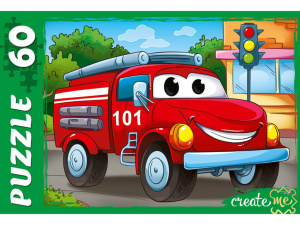 Пазлы   60 элементов  237*330мм. "Пожарная машинка"