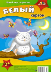Картон белый А4  5лист "Ассорти" немелованный, пл. 215 г/м2, в ПЭТ-пакете