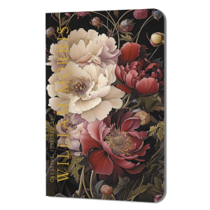 Записная книжка 130*210мм  32л. картон, скоба "Creative. Inspired by William Morris. Пионы" лин.