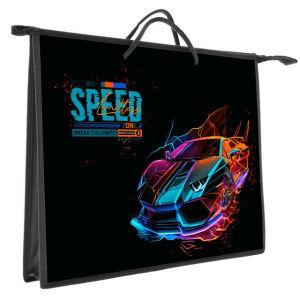 Папка А3 (460*345*40) с ручками, молния, пластик "Супер-авто"