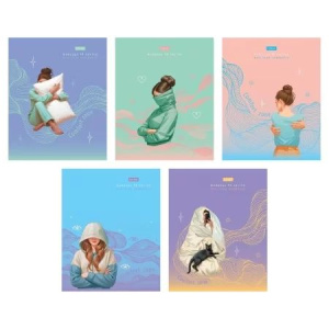 Тетрадь А5 48л кл. Hatber "Весь ее Мир. Выпуск №2" сфот-тач, запечат.оборот, 5 диз.в блоке