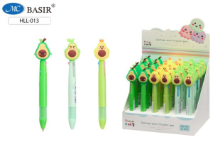 Ручка шар. многоцв. 3-х цветная, "Авокадо"