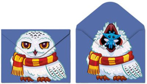 Конверт на кнопке  с рисунком А4 Сова, двустор.печать