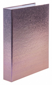 Тетрадь А5 120л кл. на кольцах Hatber "METALLIC Коричневая" бумвинил