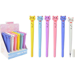 Ручка шариковая "deVENTE. Dandy Cat" d=0,7 мм,  синяя, кор. ассорти