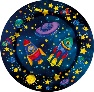 Тарелка бум. "Космос" 18см, 6 шт/уп