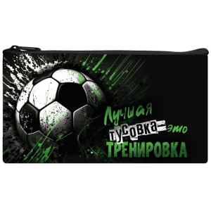 Пенал-косметичка (205*108) молния, ткань "Футбольный лозунг"
