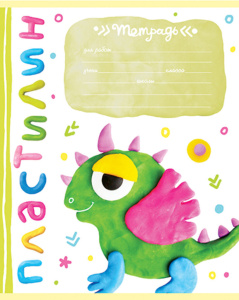 Тетрадь А5 12л лин. ПЗБМ "Пластилин" выб. УФ-лак, белизна 100%