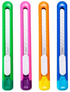 Нож канцелярский Deli  9 мм, сталь, фиксатор