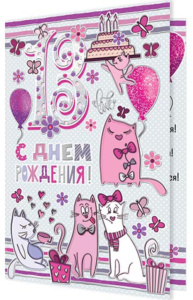 Открытка "С Днем рождения! 13 лет" А5