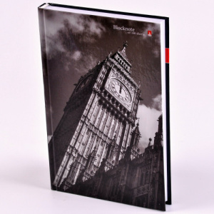 Блокнот А5 7БЦ 160л "Города" клетка, глянц.лам.