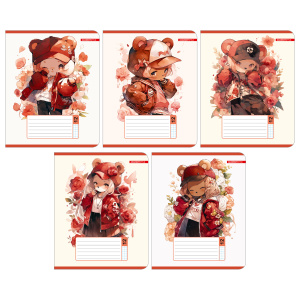 Тетрадь А5 12л кл. Полиграф Принт "С ушками" миеротекстура, белизна 100%