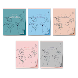 Тетрадь А5 40л кл. Светоч  пласт.обл. "Хрупкие цветы"