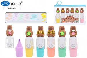 Набор текстовыделителей Basir "Капибара" 6 цв.