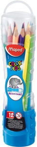 Карандаши цвет. 12цв "Color Peps" трехгранные, ударопрочные, пласт.стакан-тубус