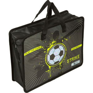 Папка А4 (335*260*100) с ручками, молния, пластик"Strike"