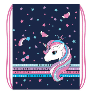 Мешок для обуви 1 отд, 330*420 "Единорожка в звёздах"