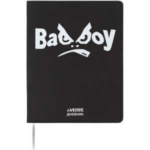 Дневник универсальн. обл. кожзам, тв.пер. "Bad Boy" , шелкография, 48л,ляссе